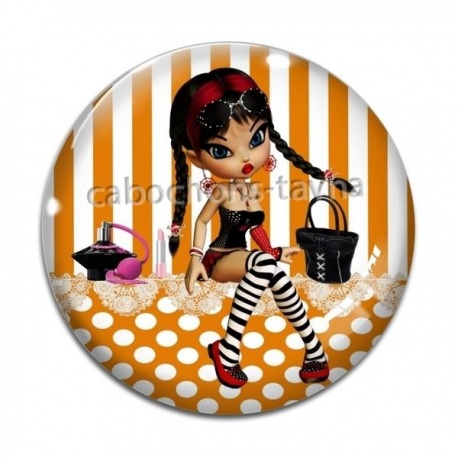 Cabochon Verre - petite fille
