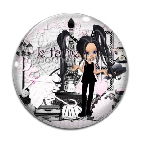 Cabochon Verre - petite fille