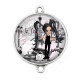 Connecteur Cabochon Argent - petite fille