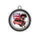 Pendentif Cabochon Argent -  fille
