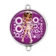 Connecteur Cabochon Argent - fille