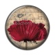 Cabochon Résine - coquelicot