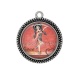 Pendentif Cabochon Argent - fille