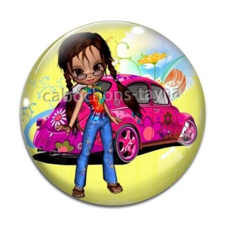 Cabochon Verre - fille