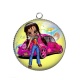 Pendentif Cabochon Argent - fille