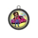 Pendentif Cabochon Argent - fille