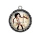 Pendentif Cabochon Argent - fille