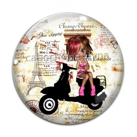 Cabochon Verre - fille