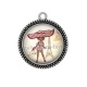 Pendentif Cabochon Argent - fille