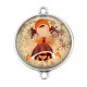 Connecteur Cabochon Argent - petite fille
