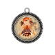 Pendentif Cabochon Argent - petite fille