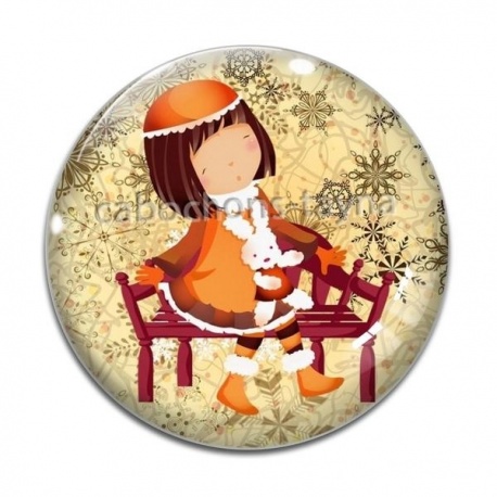 Cabochon Verre - petite fille