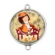 Connecteur Cabochon Argent - petite fille