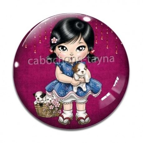 Cabochon Verre - petite fille