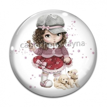 Cabochon Verre - petite fille