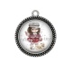 Pendentif Cabochon Argent - petite fille