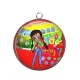 Pendentif Cabochon Argent - fille