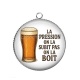 Pendentif Cabochon Argent -  la pression on la subit pas on la boit