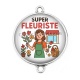 Connecteur Cabochon Argent - super fleuriste