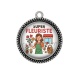Pendentif Cabochon Argent - super fleuriste
