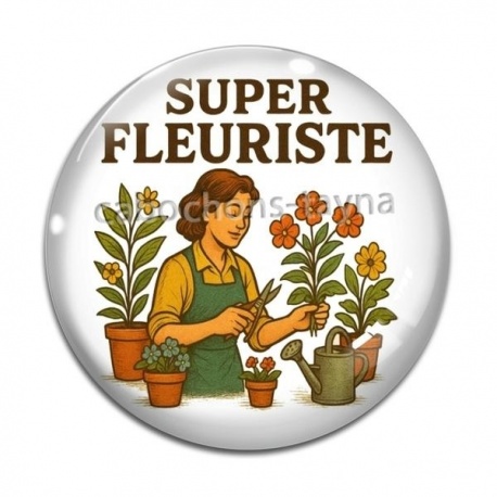 Cabochon Verre - super fleuriste