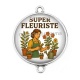 Connecteur Cabochon Argent - super fleuriste
