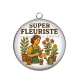 Pendentif Cabochon Argent - super fleuriste