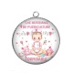 Pendentif Cabochon Argent - une auxiliaire de puériculture formidable