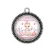 Pendentif Cabochon Argent - une auxiliaire de puériculture formidable