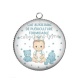 Pendentif Cabochon Argent - une auxiliaire de puériculture formidable