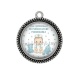 Pendentif Cabochon Argent - une auxiliaire de puériculture formidable