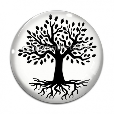 Cabochon Verre - arbre de vie