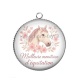 Pendentif Cabochon Argent - meilleure monitrice d'équitation