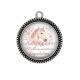 Pendentif Cabochon Argent - meilleure monitrice d'équitation