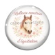 Cabochon Verre -  meilleure monitrice d'équitation