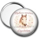 Miroir de poche -  meilleure monitrice d'équitation