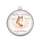 Pendentif Cabochon Argent -  meilleure monitrice d'équitation