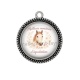 Pendentif Cabochon Argent -  meilleure monitrice d'équitation