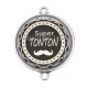 Connecteur Cabochon Argent - super tonton