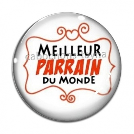 Cabochon Verre - meilleur parrain du monde