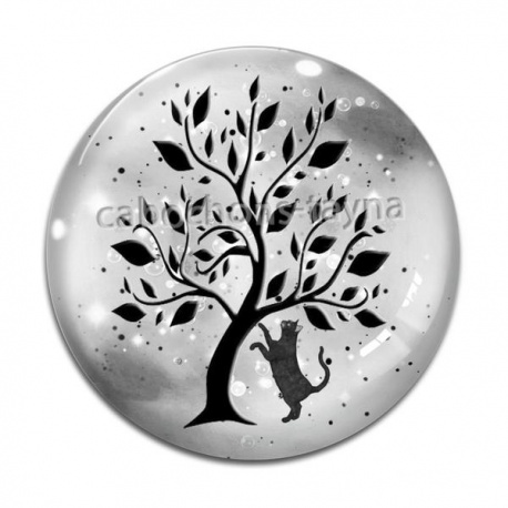 Cabochon Verre - arbre de vie