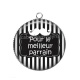 Pendentif Cabochon Argent - pour le meilleur parrain