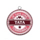 Pendentif Cabochon Argent - je suis une tata formidable