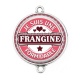 Connecteur Cabochon Argent - je uis une frangine formidable