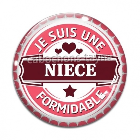Cabochon Verre - je suis une nièce formidable