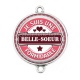 Connecteur Cabochon Argent - je suis une belle soeur formidable
