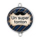 Connecteur Cabochon Argent - un super tonton