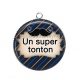 Pendentif Cabochon Argent - un super tonton