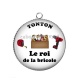 Pendentif Cabochon Argent - tonton le roi de la bricole
