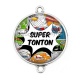 Connecteur Cabochon Argent - super tontotn